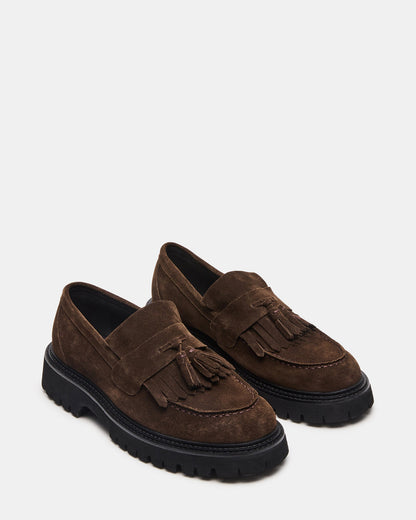 ZEV Brown Suede Lug Sole Dress Men's Loafer