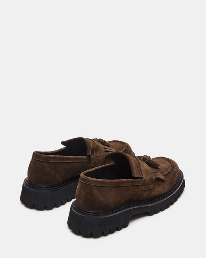 ZEV Brown Suede Lug Sole Dress Men's Loafer