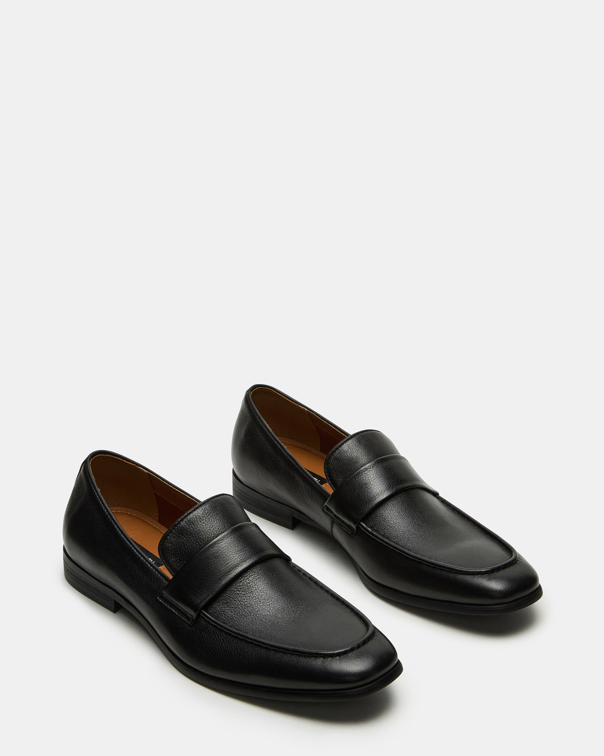 BISCUIT Black Leather Slip-On Men's Dress Loafer