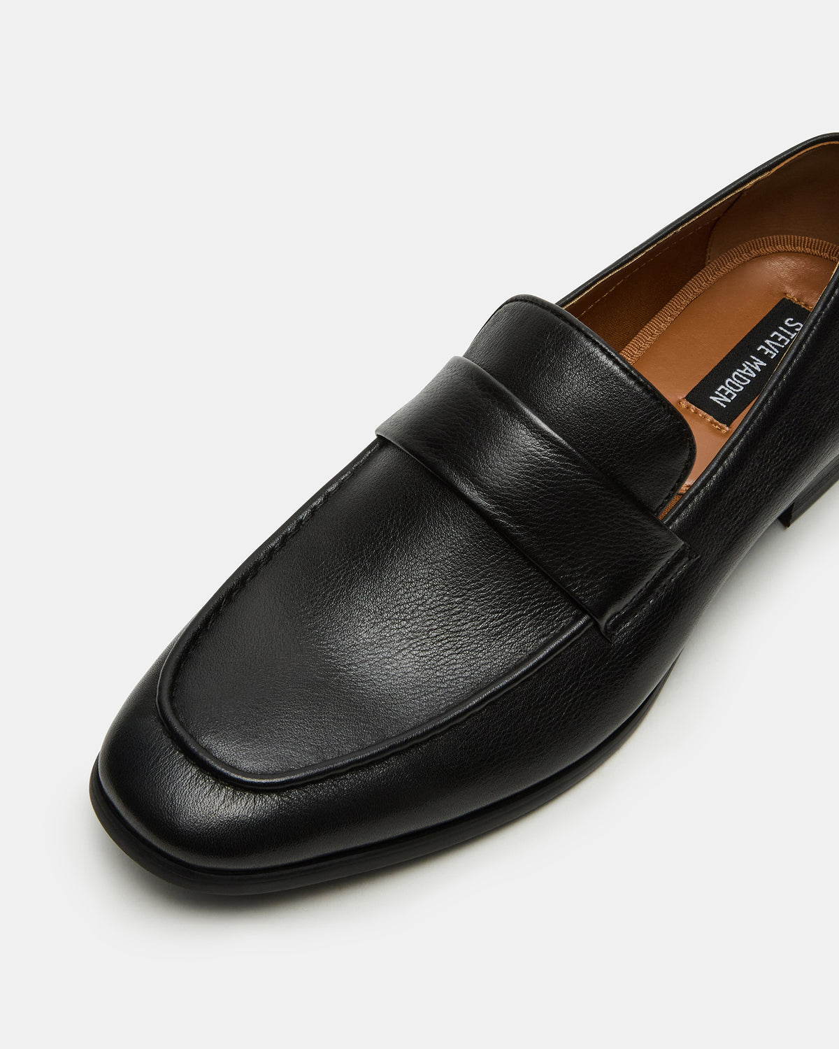 BISCUIT Black Leather Slip-On Men's Dress Loafer