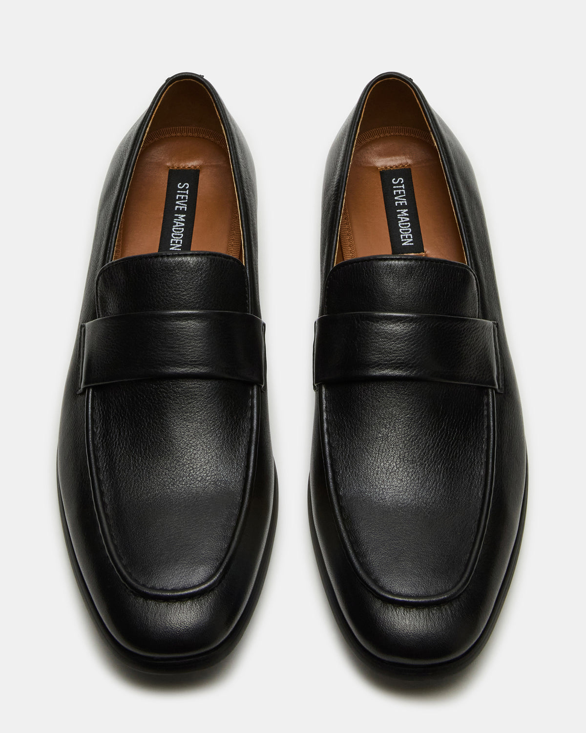 BISCUIT Black Leather Slip-On Men's Dress Loafer