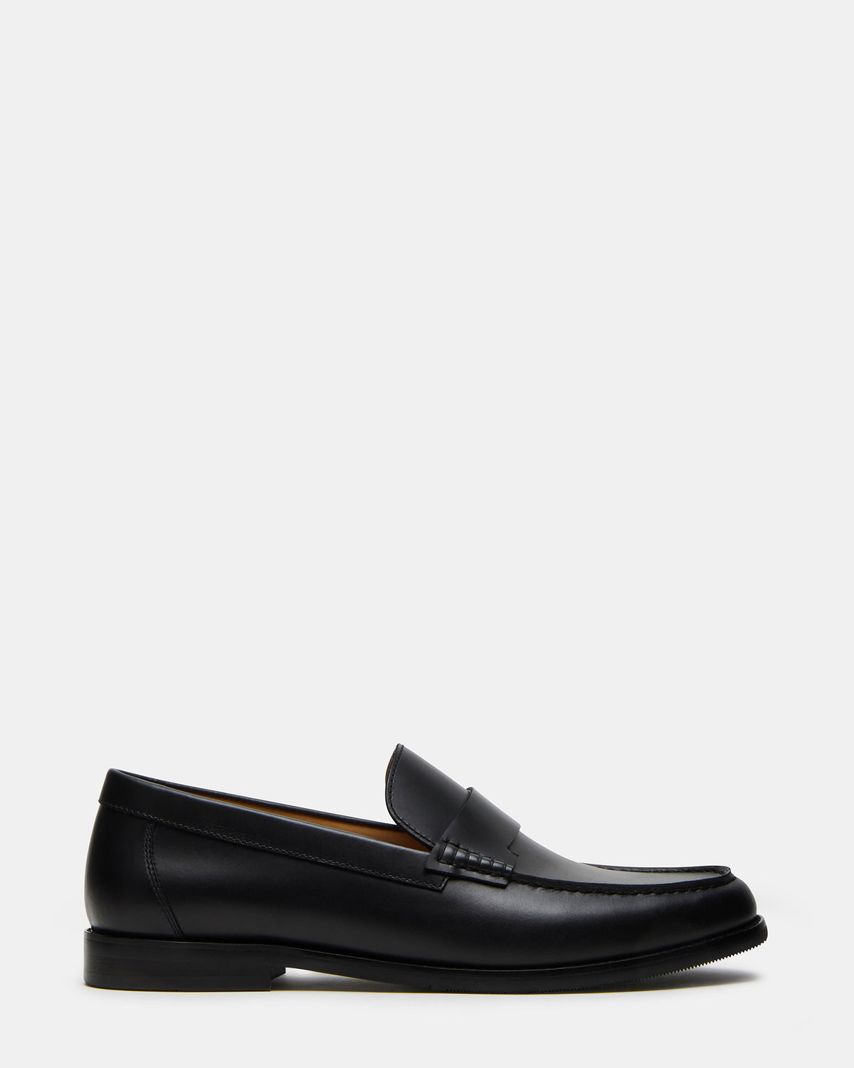 COLVER Black Leather Men's Slip-On Loafer