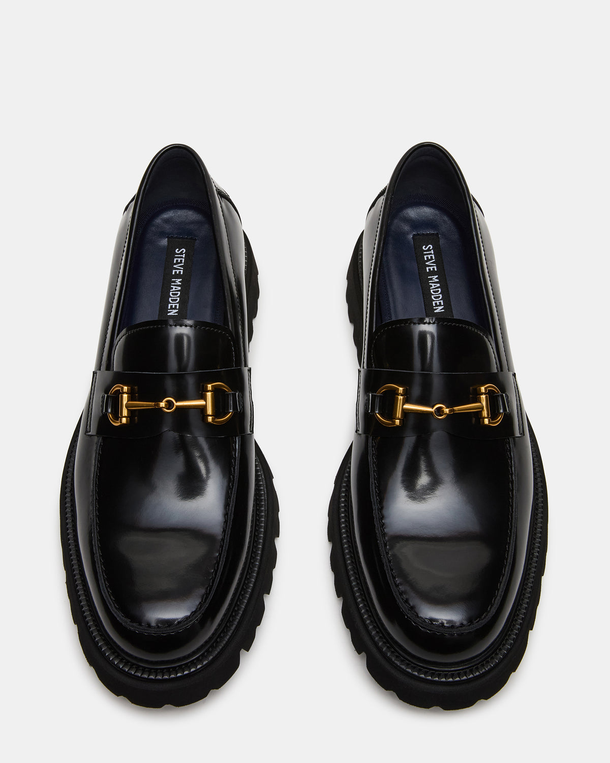 NAXOS Black Leather Slip-On Dress Men's Loafer