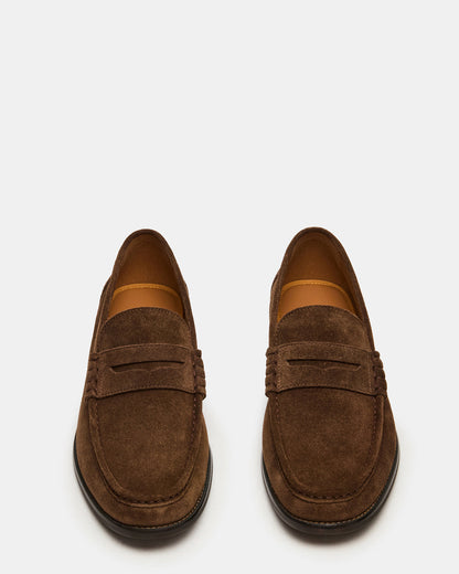 HUCKLE Dark Brown Slip-On Men's Loafer