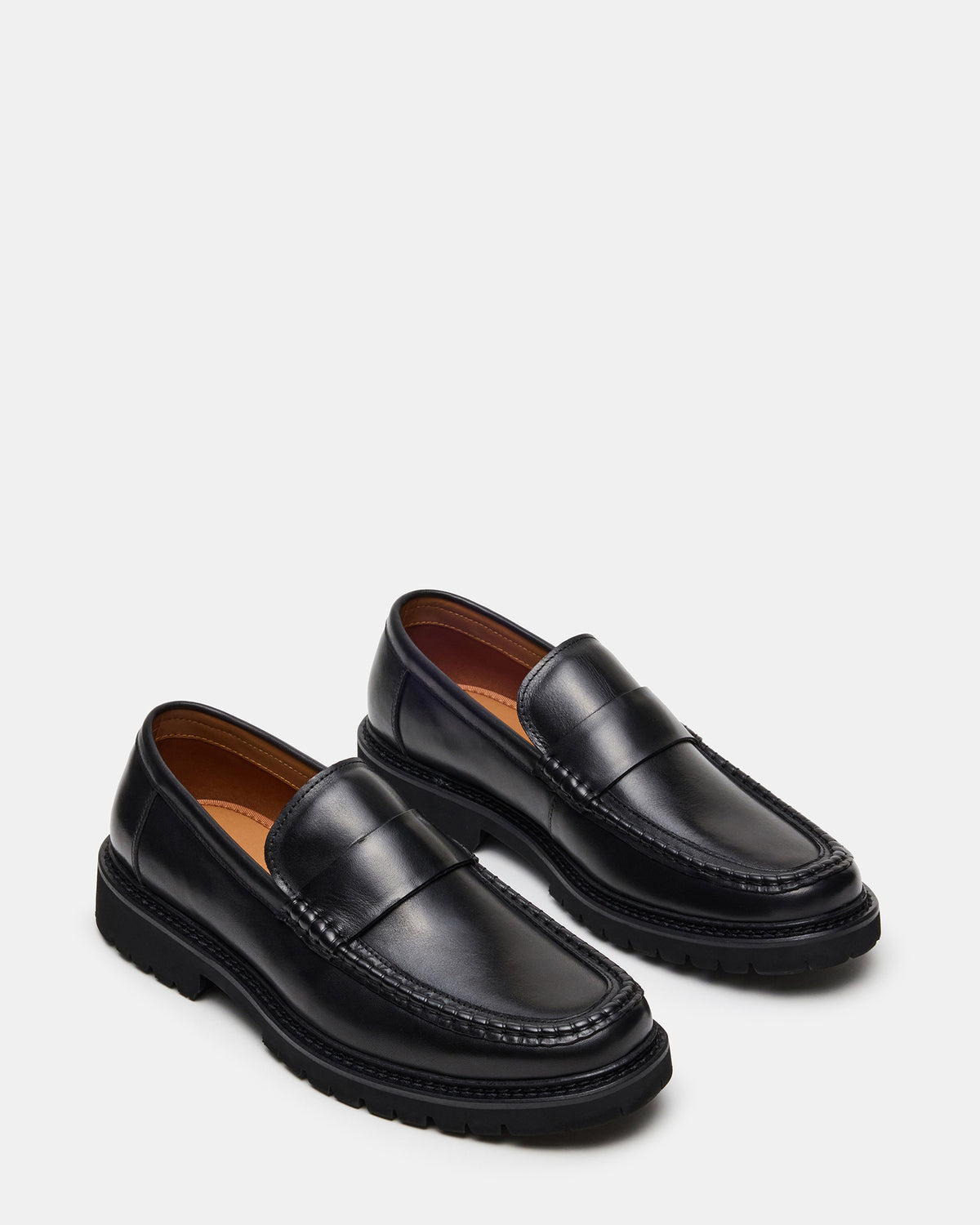 BRODIE Black Slip-On Lug Men's Loafer