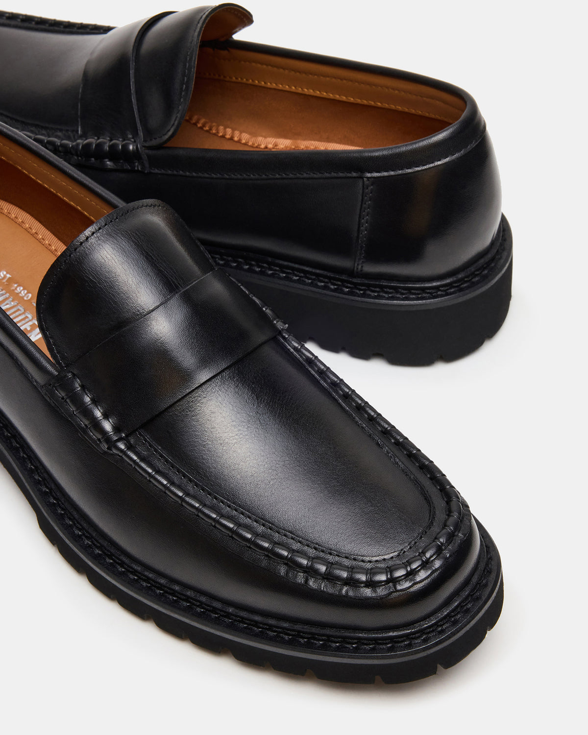 BRODIE Black Slip-On Lug Men's Loafer