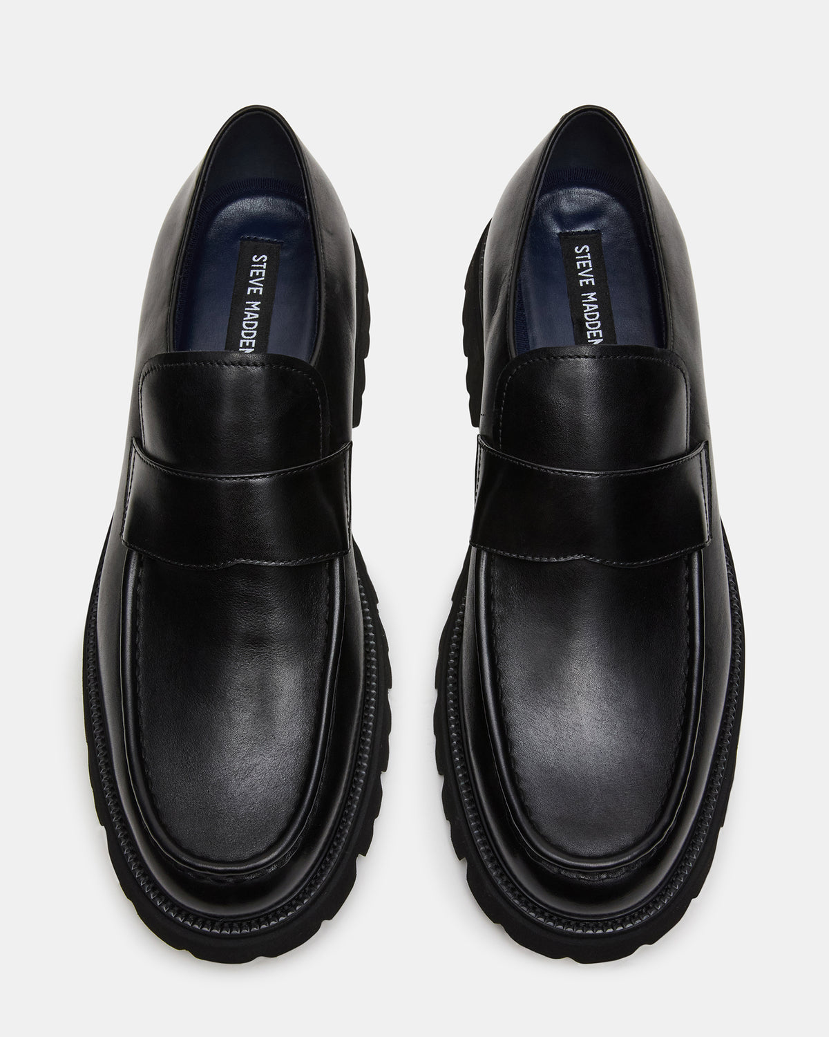RADKIN Black Leather Slip-On Dress Men's Loafer