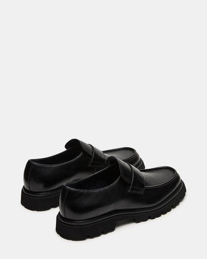 RADKIN Black Leather Slip-On Dress Men's Loafer