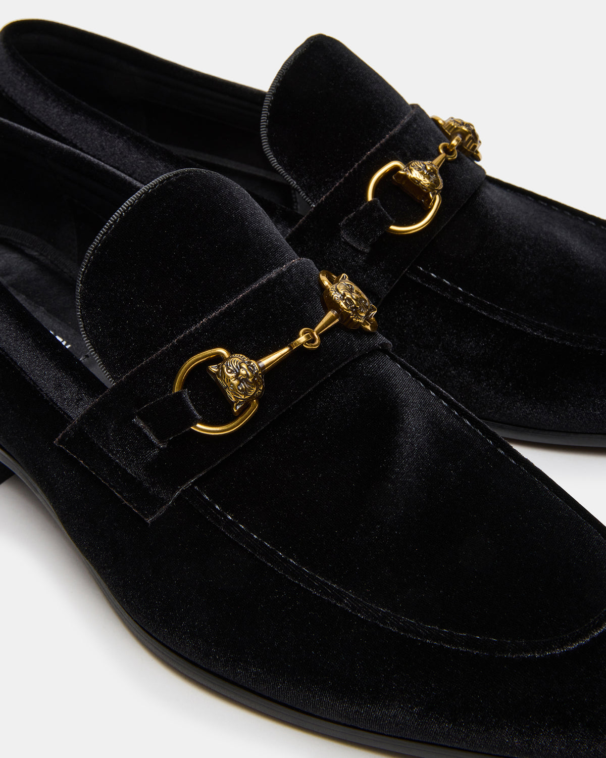 JAKIRO Black Velvet Slip-On Dress Men's Loafer