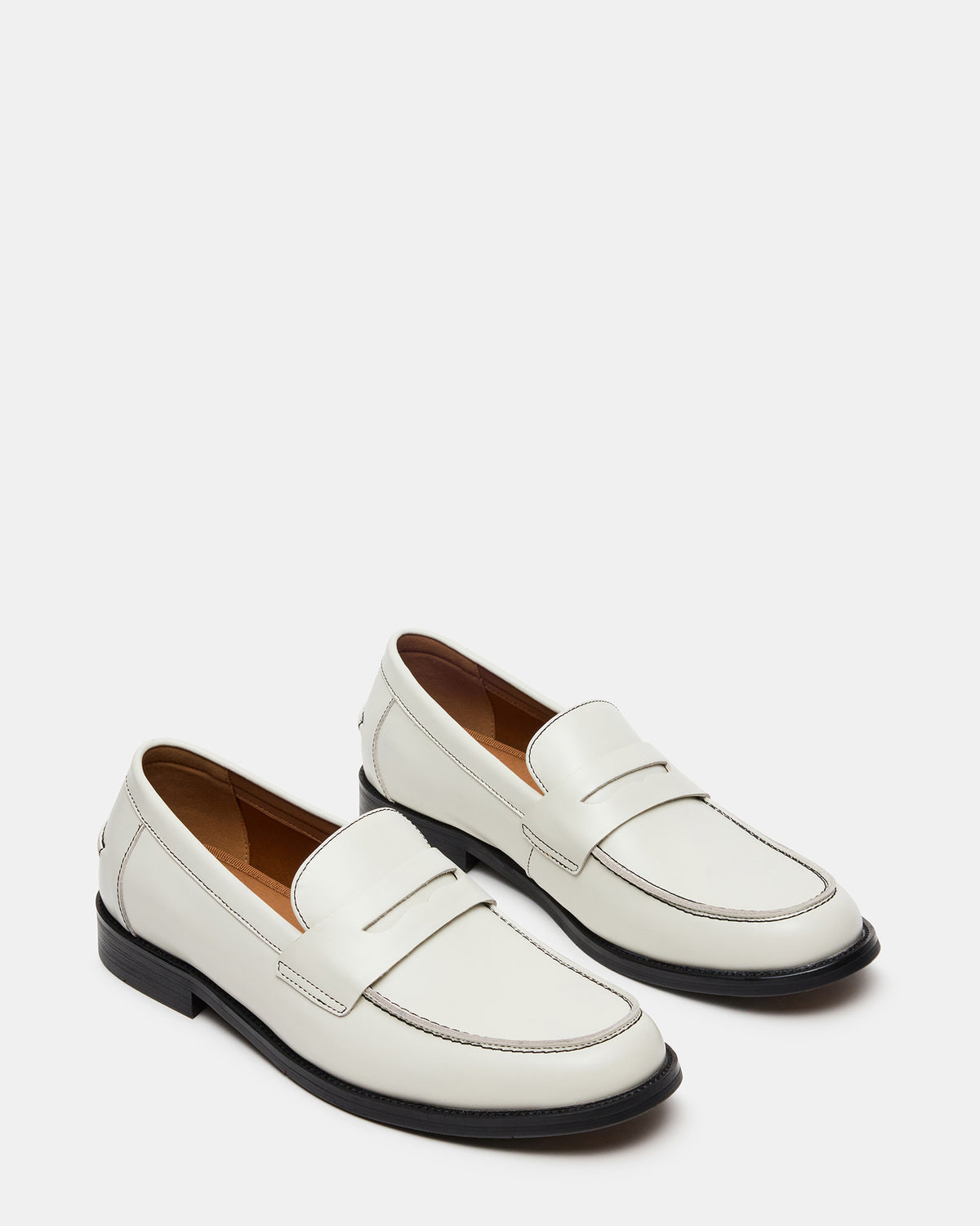 NATAN White Leather Slip-On Dress Men's Loafer