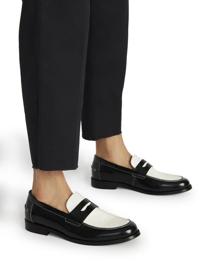 NATAN White Leather Slip-On Dress Men's Loafer