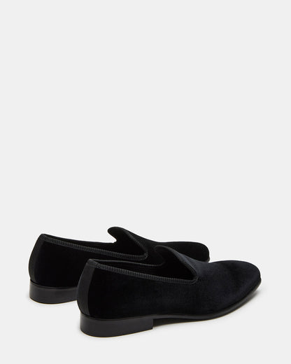 BANNOCH Black Velvet Men's Slip-On Loafer