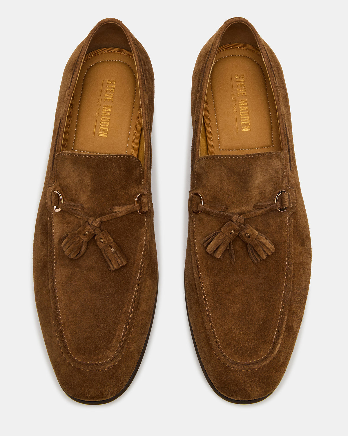 LOGAN Cognac Suede Tassel Slip-On Men's Loafer