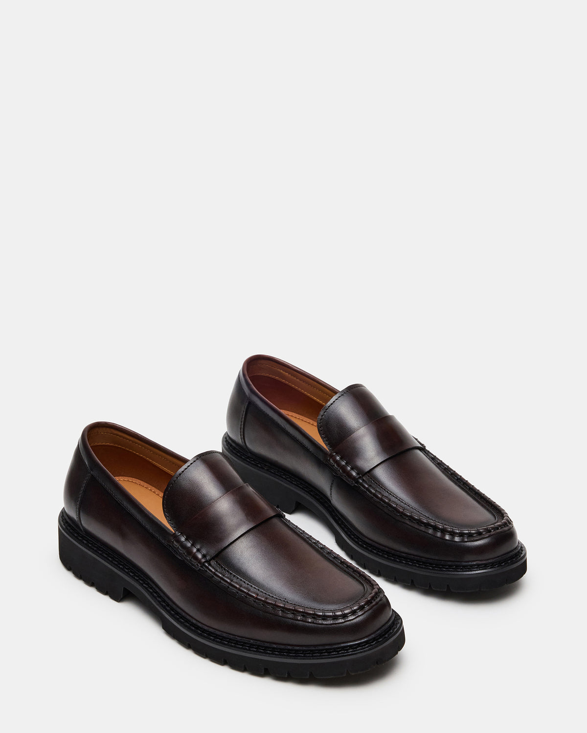 BRODIE Brown Slip-On Lug Men's Loafer