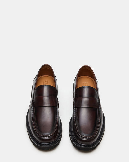 BRODIE Brown Slip-On Lug Men's Loafer