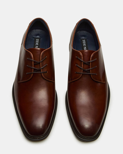 LELAND Tan Leather Lace-Up Men's Dress Shoe