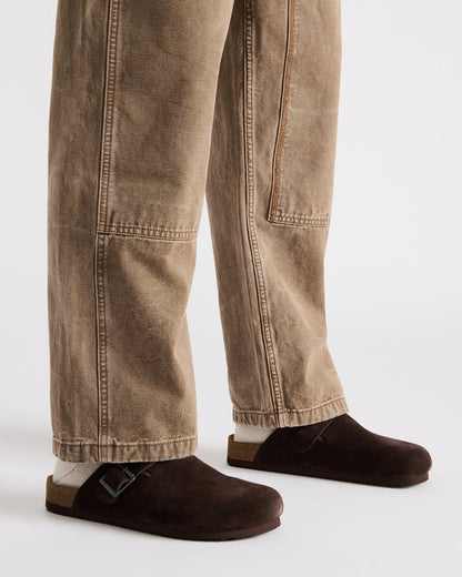 WILDERR Chocolate Brown Suede Slip-On Men's Casual Clog