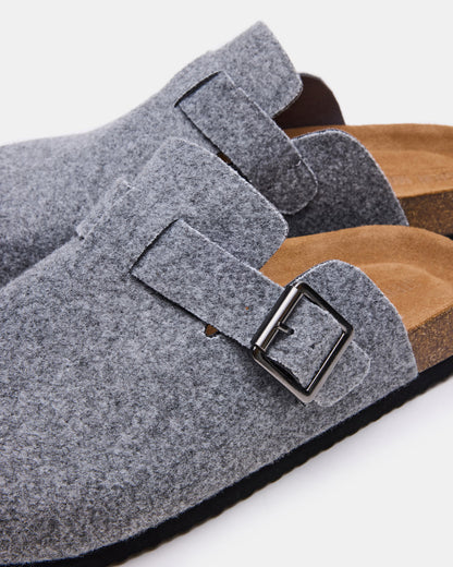 WILDERR Grey Flannel Slip-On Men's Casual Clog