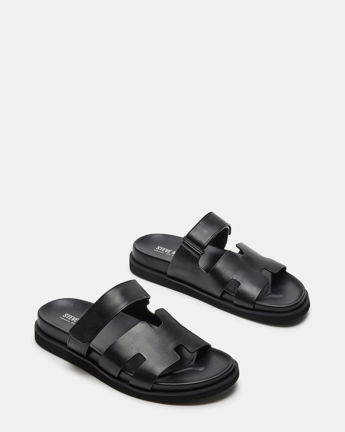 MAIVEN Black Leather Men's Fisherman Sandal