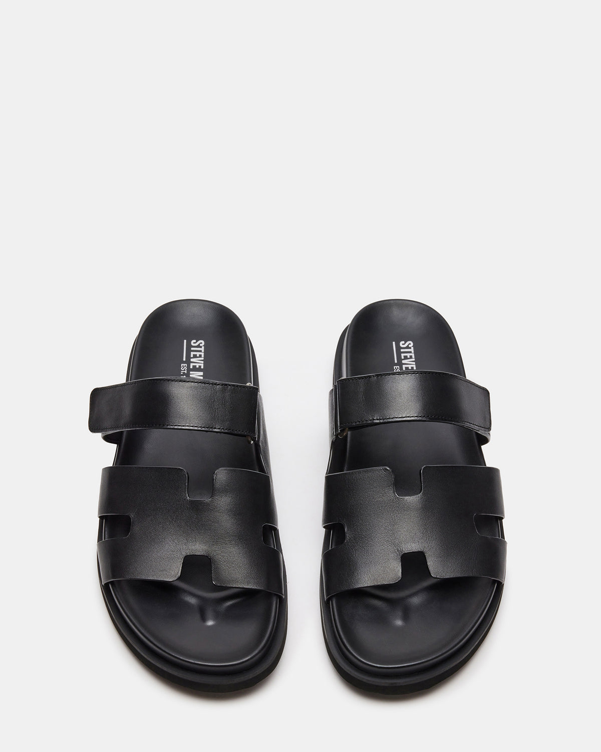 MAIVEN Black Leather Men's Fisherman Sandal