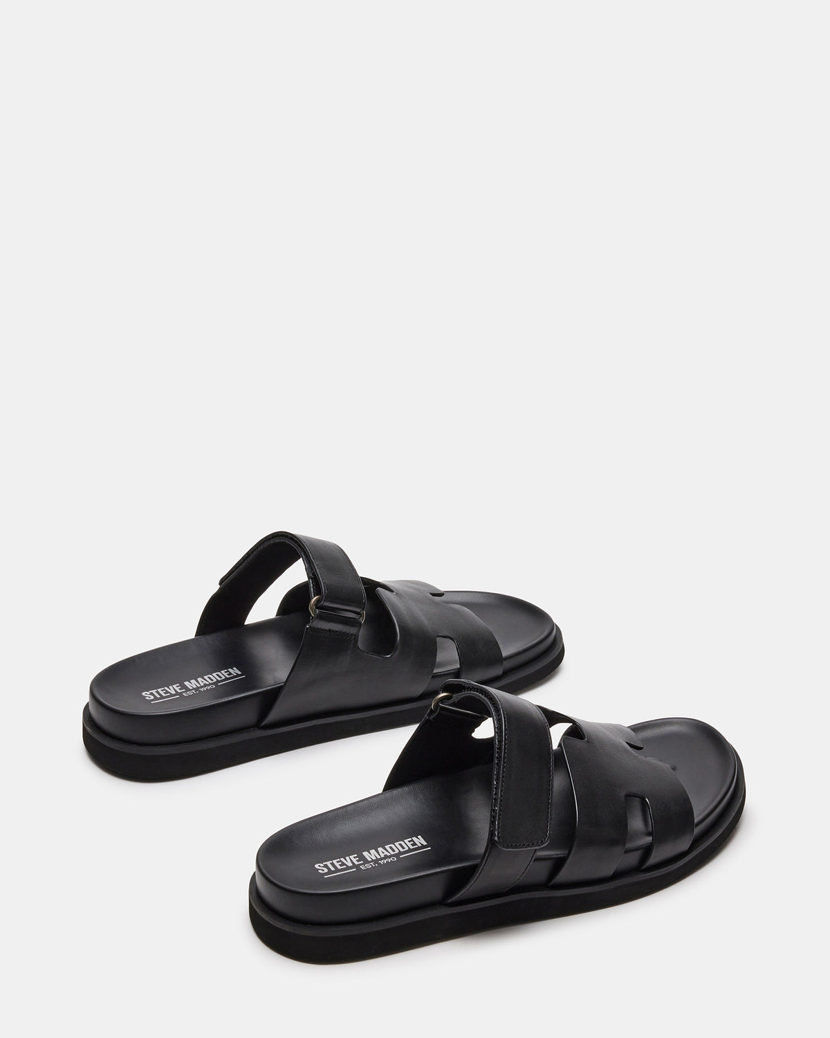 MAIVEN Black Leather Men's Fisherman Sandal