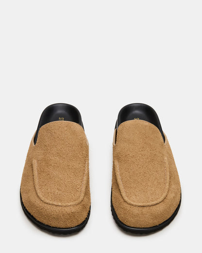 LUCIO Tan Suede Slip-On Men's Casual Clog