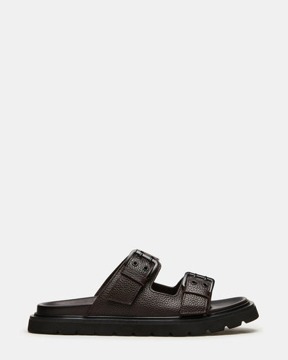 LUXOR Dark Brown Slide Footbed Men's Sandal