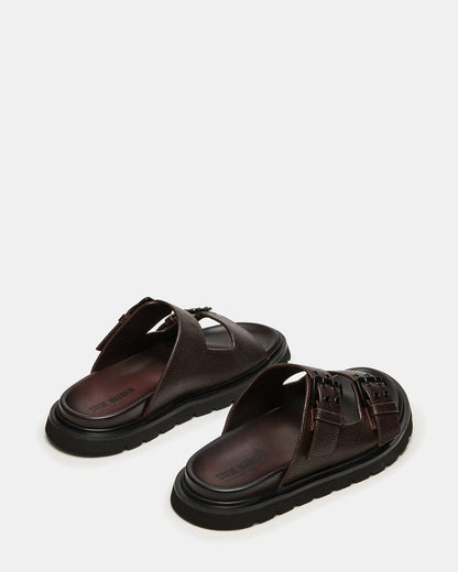 LUXOR Dark Brown Slide Footbed Men's Sandal