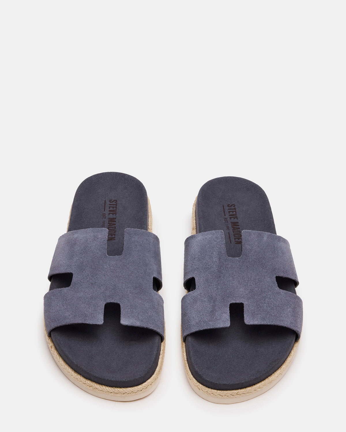 MERRICK Grey Suede Footbed Slide Men's Sandal