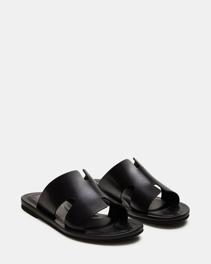 SPLASH Tan Leather Men's Flat Slip-On Sandal