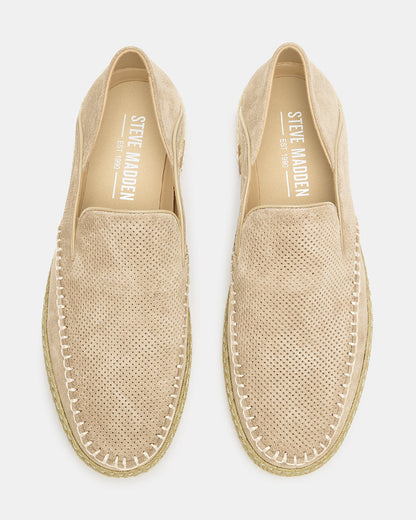 CAYDENN Off-White Slip-On Espadrille Men's Casual Loafer