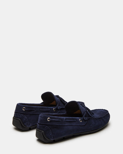 AMALFI Navy Suede Slip-On Men's Casual Loafer