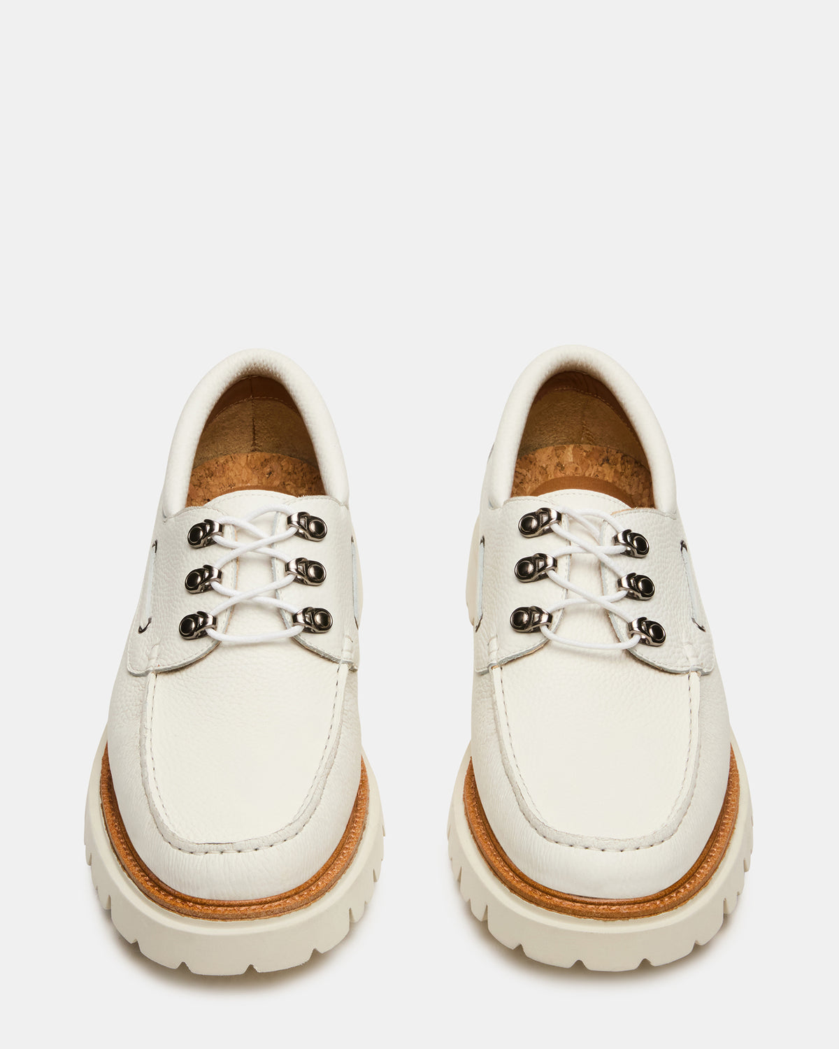 VICTOR White Leather Slip-On Men's Casual Boat Shoe