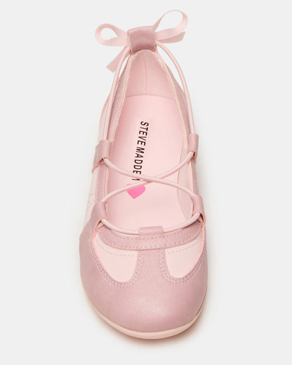Kids' MEARA Blush Low-Top Lace-Up Girls' Sneaker