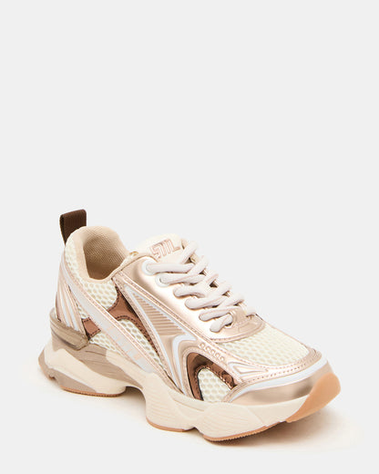 Kids' SPEDSTR Rose Gold Low-Top Lace-Up Girls' Sneaker