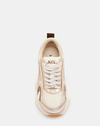Kids' SPEDSTR Rose Gold Low-Top Lace-Up Girls' Sneaker
