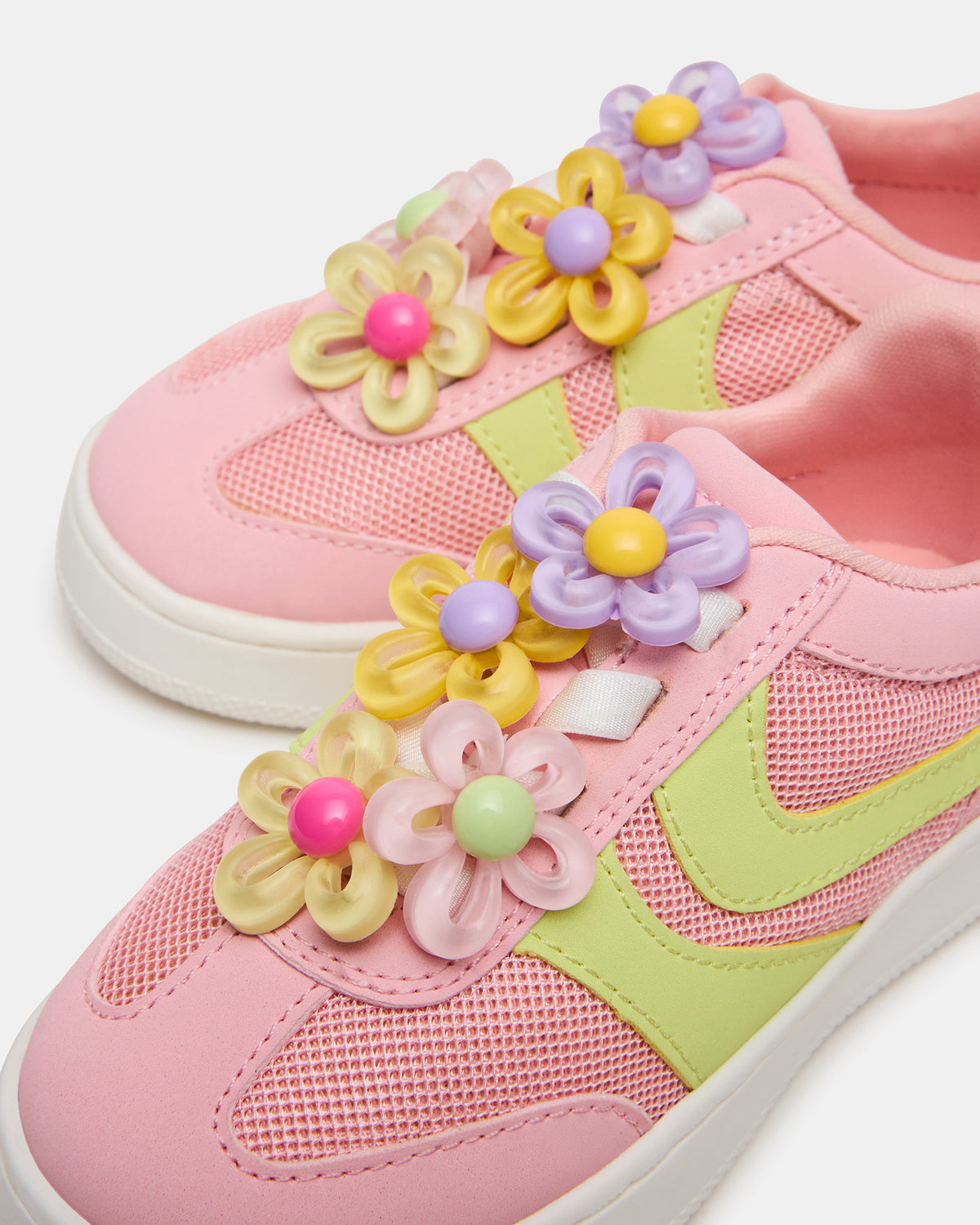 Toddlers' JERSEY Lime/Pink Low-Top Platform Girls' Sneaker