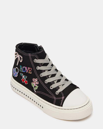 Kids' JOYCEE Black High-Top Lace-Up Girls' Sneaker