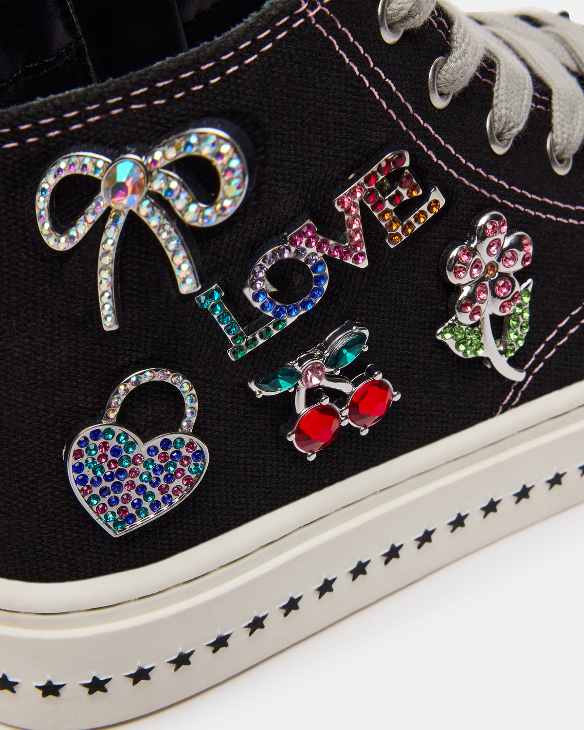Kids' JOYCEE Black High-Top Lace-Up Girls' Sneaker