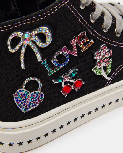 Kids' JOYCEE Black High-Top Lace-Up Girls' Sneaker