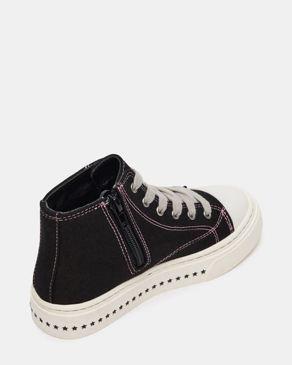 Kids' JOYCEE Black High-Top Lace-Up Girls' Sneaker