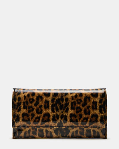 JULIANA Bag Leopard Patent Crossbody Clutch Handbag