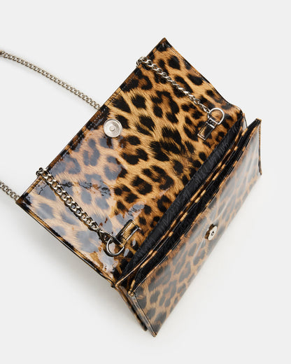 JULIANA Bag Leopard Patent Crossbody Clutch Handbag