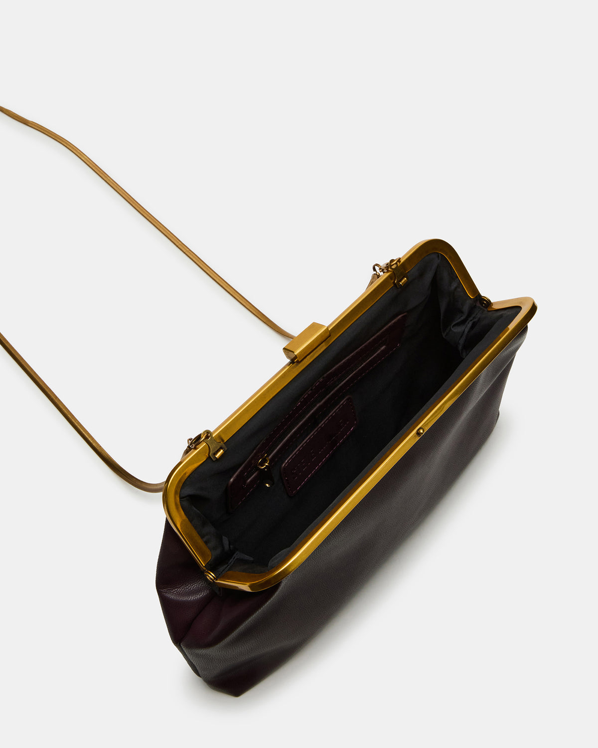 KISSES Bag Wine Chain Strap Crossbody Clutch Handbag