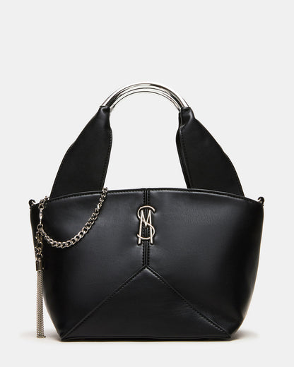 VIV Bag Black/Silver Top-Handle Hardware Embellished Handbag