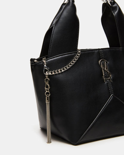 VIV Bag Black/Silver Top-Handle Hardware Embellished Handbag