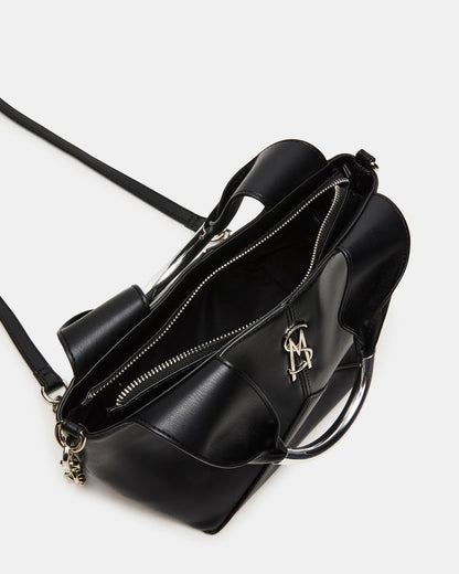 VIV Bag Black/Silver Top-Handle Hardware Embellished Handbag