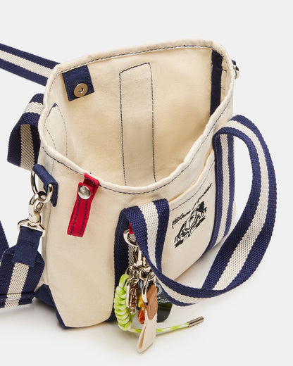 COLLEGE Bag Natural Top-Handle Canvas Crossbody Tote Handbag