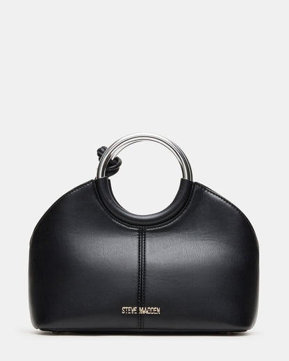 GEENA Embellished Bag Black Ring Top-Handle Crossbody Handbag