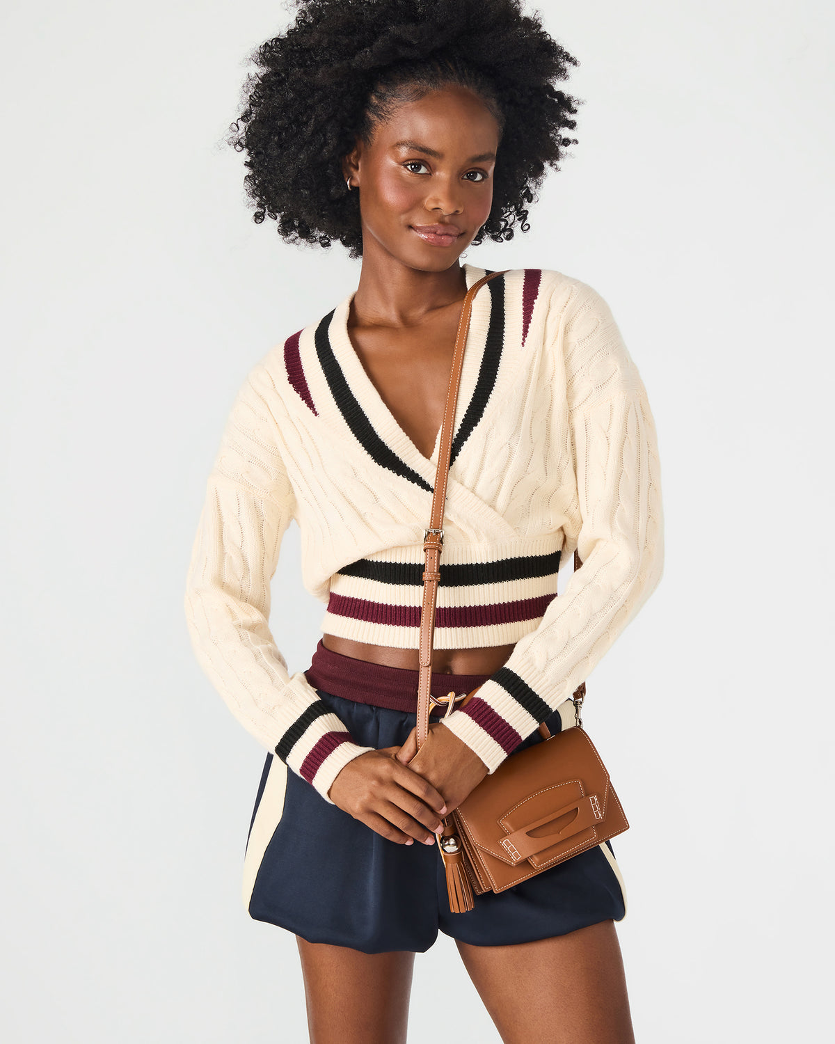 PREPPY Bag Toffee Structured Top-Handle Penny Loafer Crossbody Handbag